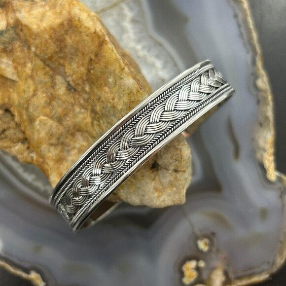 Sterling Silver Flexible & Adjustable Braided Fashion Bracelet For Women #1 main image 11